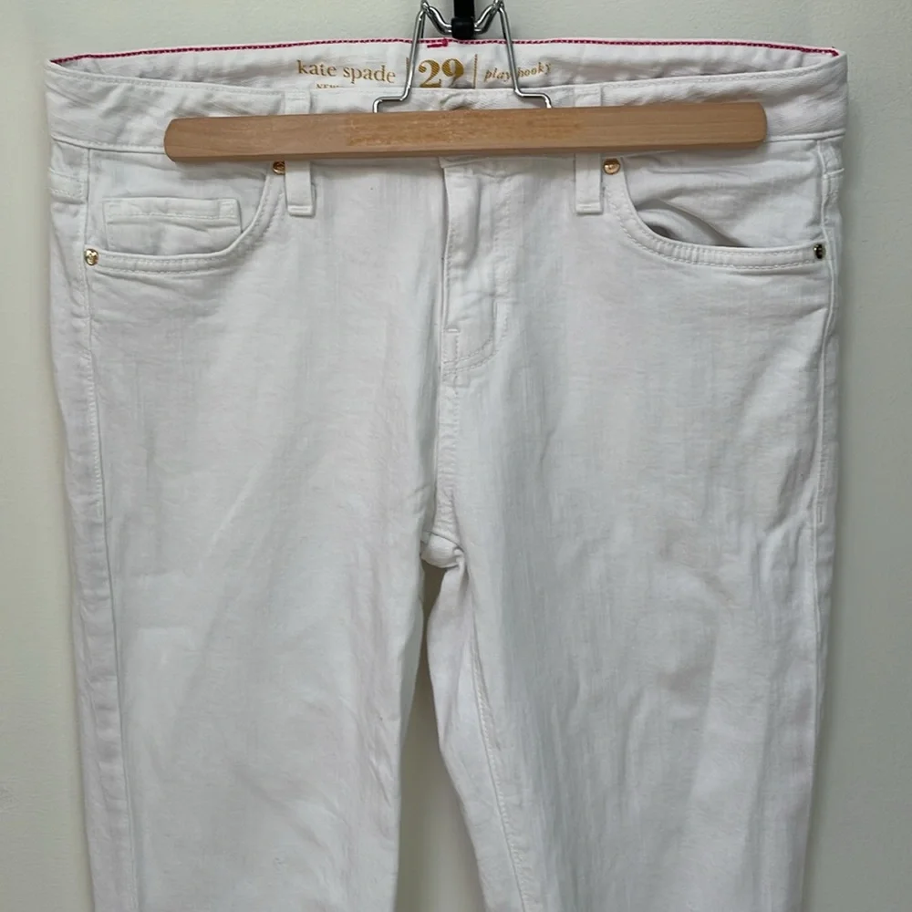 Kate Spade Play Hooky Jeans White Size 29
